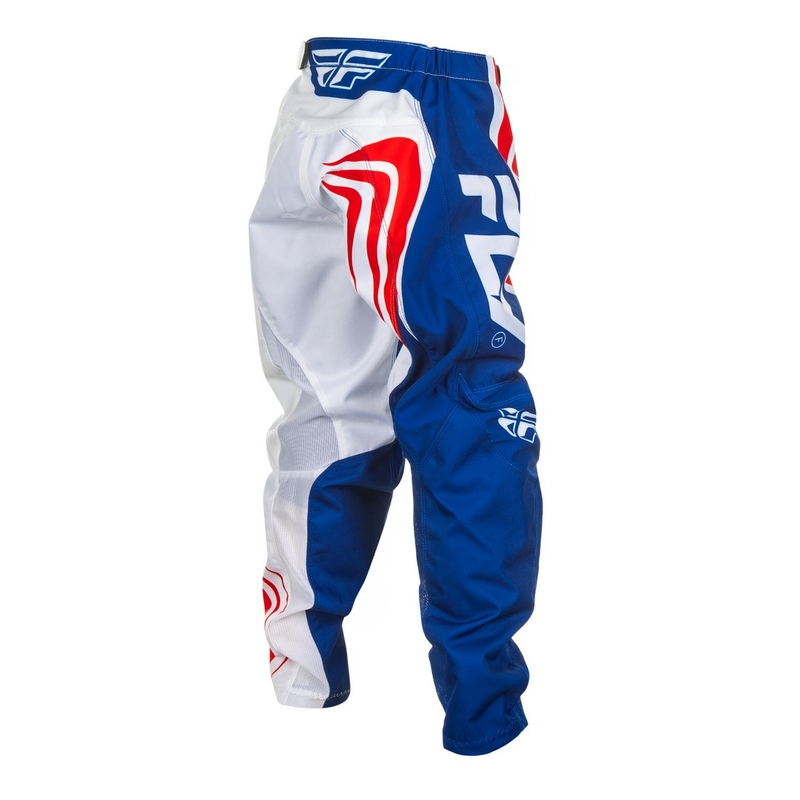 Pantaloni motocross da bambino FLY Racing F-16 rosso-bianco-blu