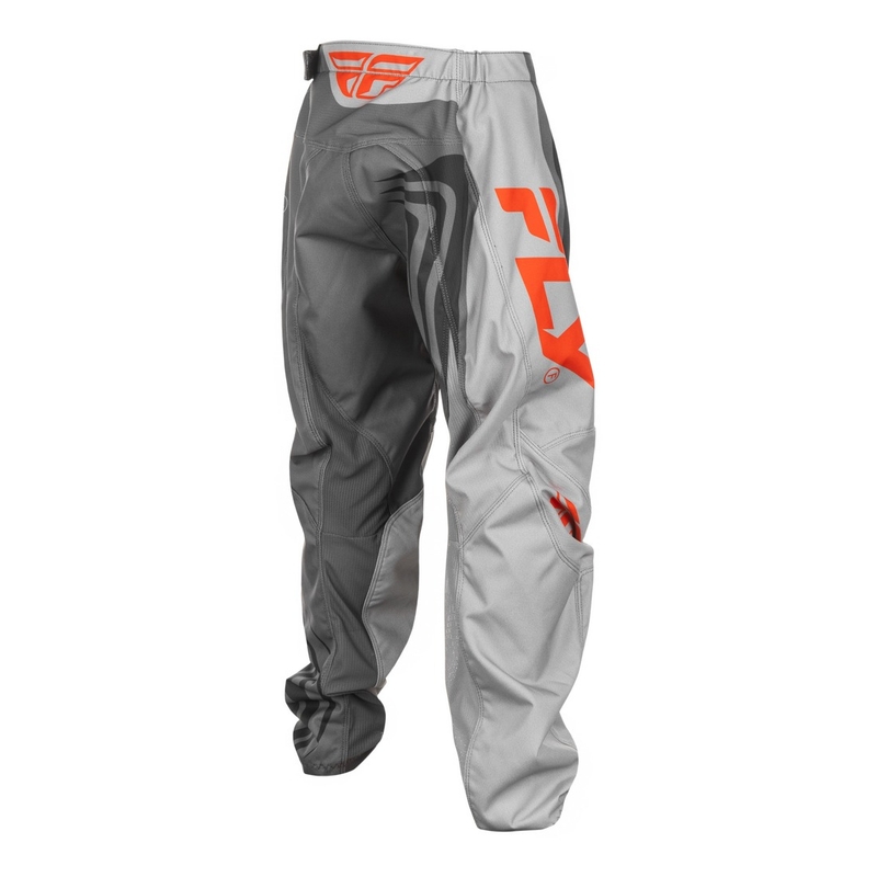 Pantaloni motocross da bambino FLY Racing F-16 grigio-arancio
