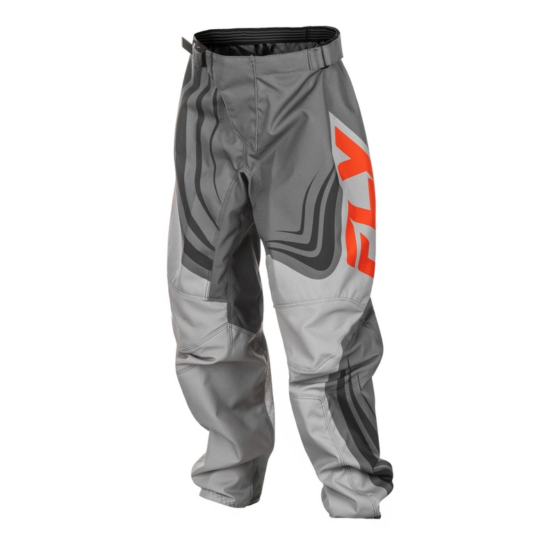Pantaloni motocross da bambino FLY Racing F-16 grigio-arancio