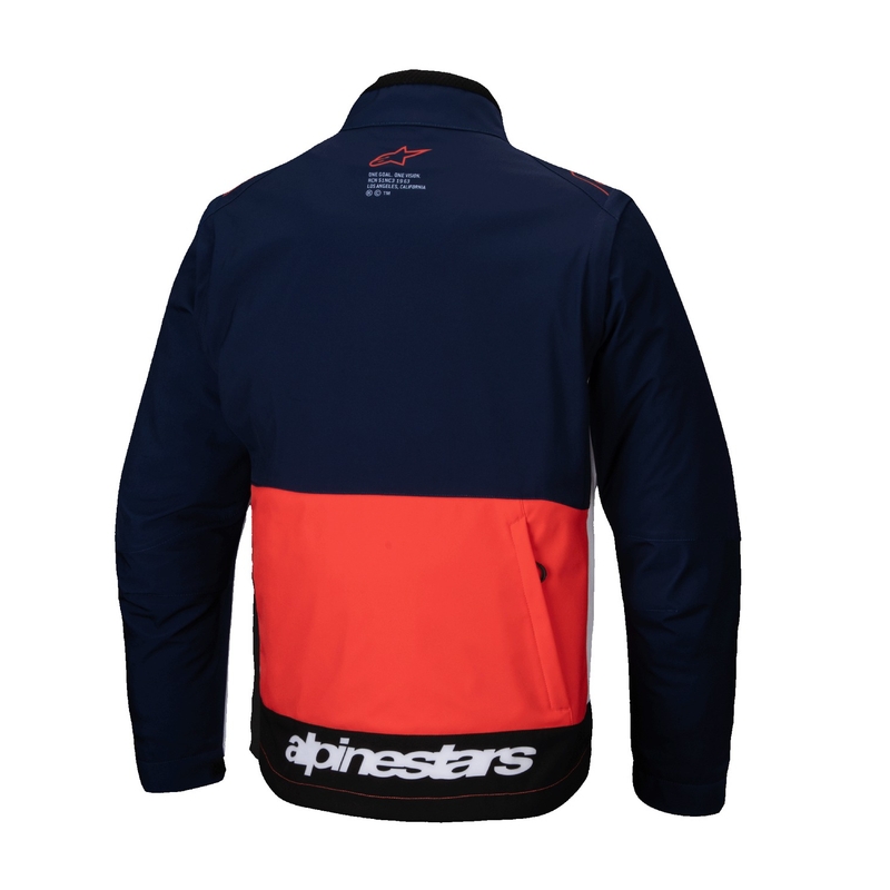 Giacca Softshell Alpinestars Lite Dura Softshell Blu-Arancio-Bianco