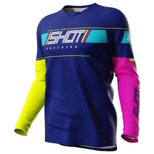 Maglia da motocross da bambino Shot Indy blu Saldi