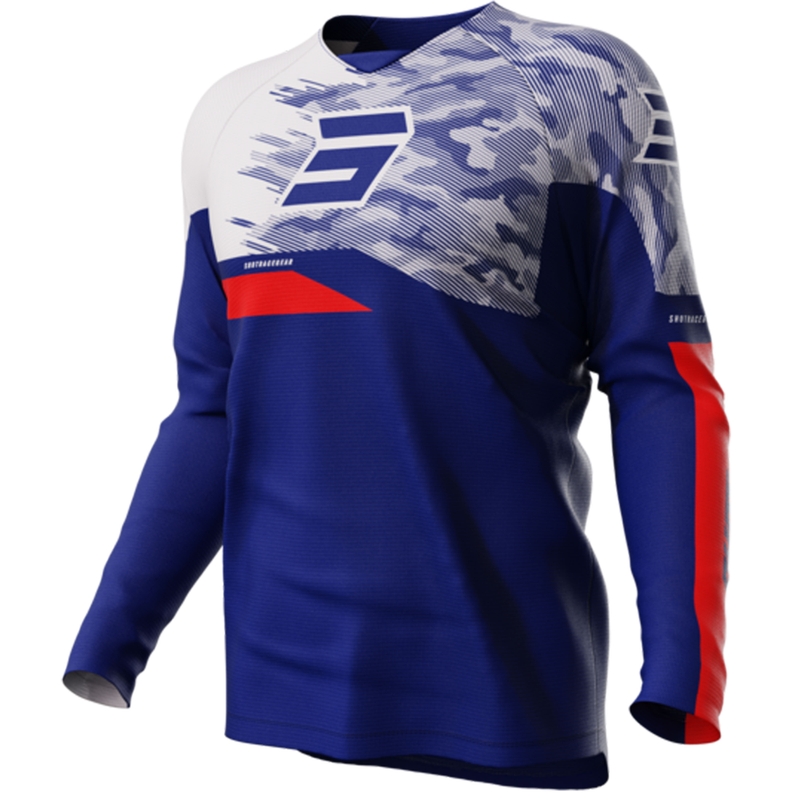 Maglia da motocross per bambini Shot Matrix blu Saldi
