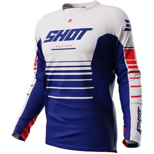 Maglia da motocross Shot Devo Peak blu Saldi