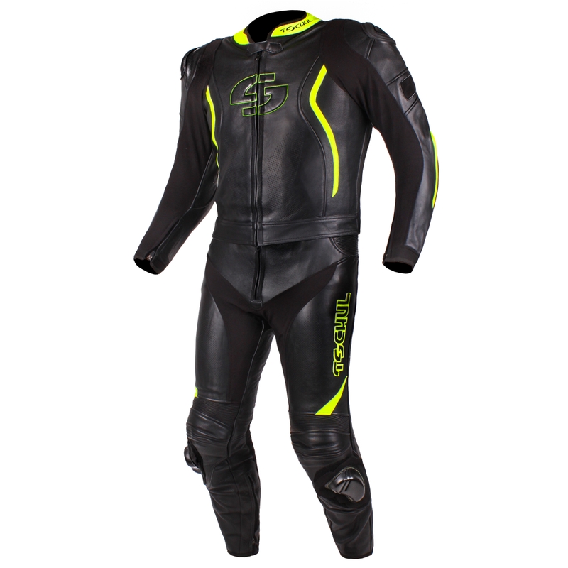Tuta da uomo Tschul 535 nero-giallo fluo Saldi
