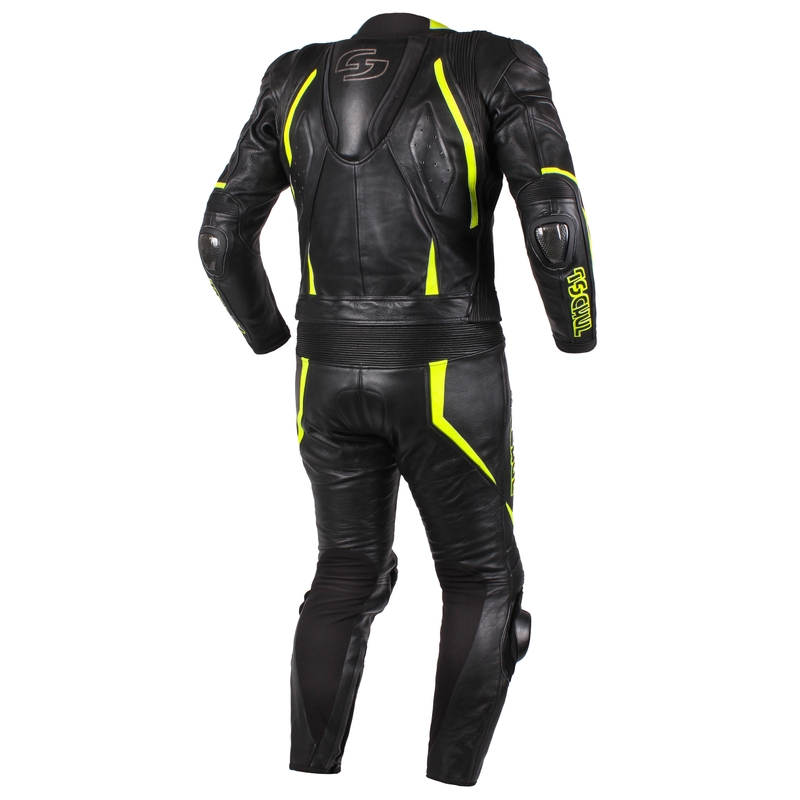 Tuta da uomo Tschul 535 nero-giallo fluo Saldi