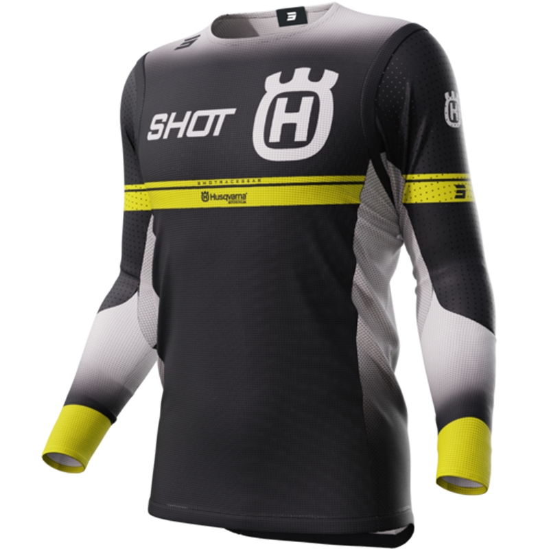Maglia motocross Shot Aerolite Husqvarna LE nera saldi