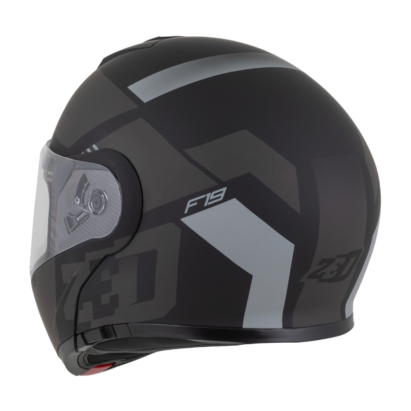 Casco moto apribile ZED F19 nero-grigio opaco