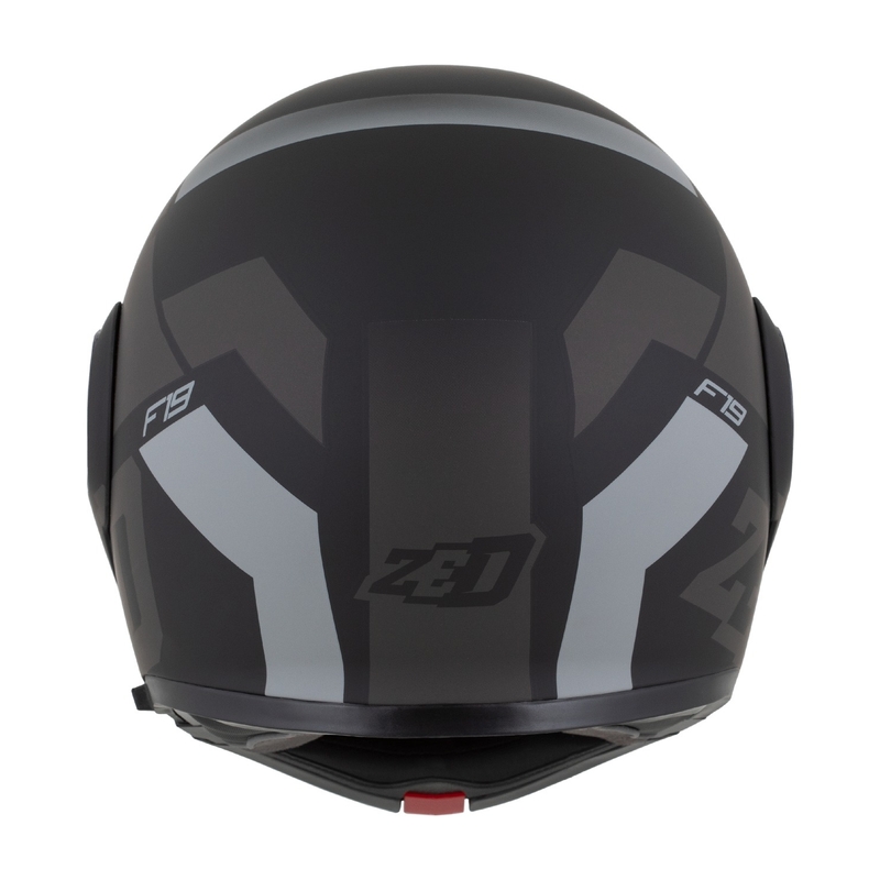 Casco moto apribile ZED F19 nero-grigio opaco