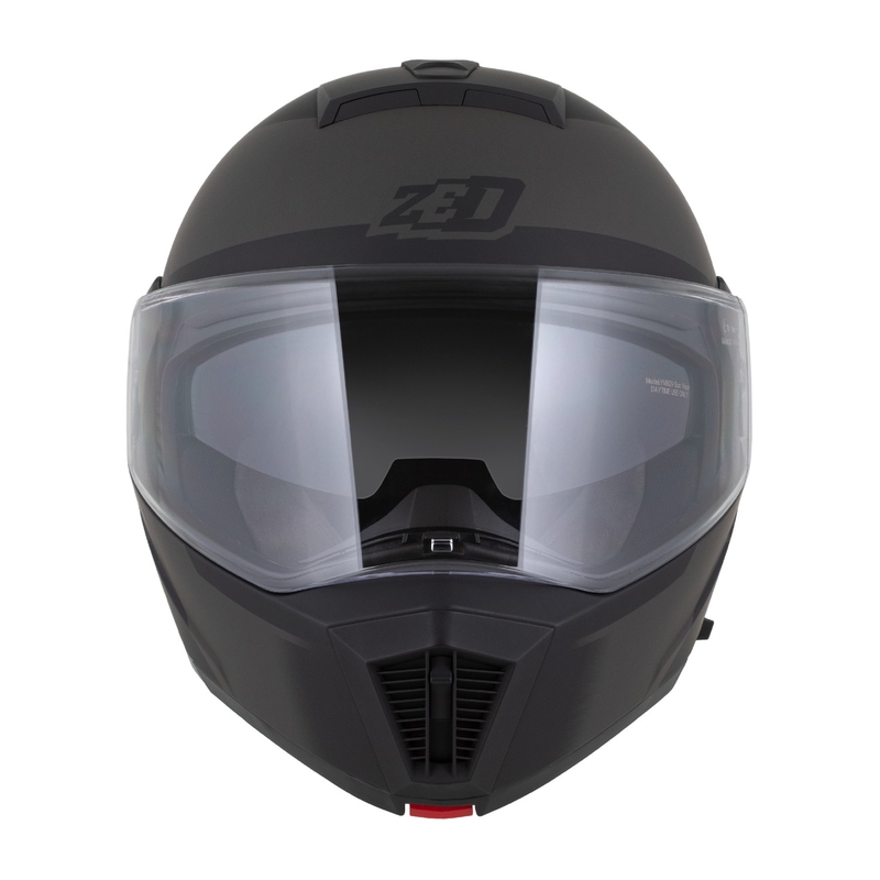 Casco moto apribile ZED F19 nero-grigio opaco