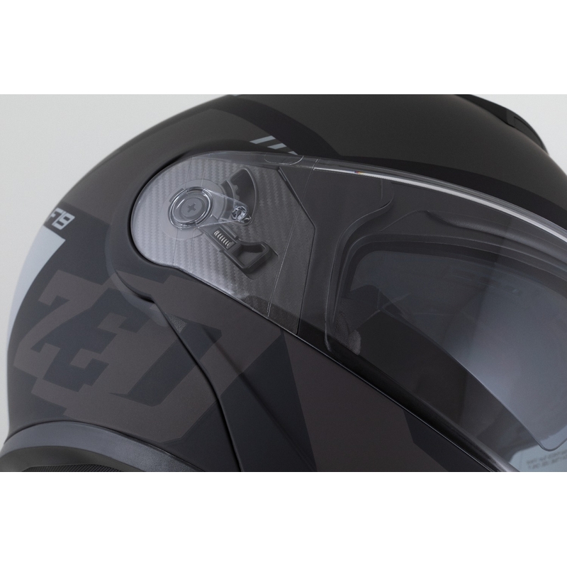 Casco moto apribile ZED F19 nero-grigio opaco