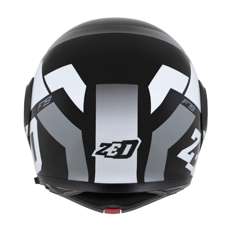 Casco moto apribile ZED F19 nero-bianco-grigio