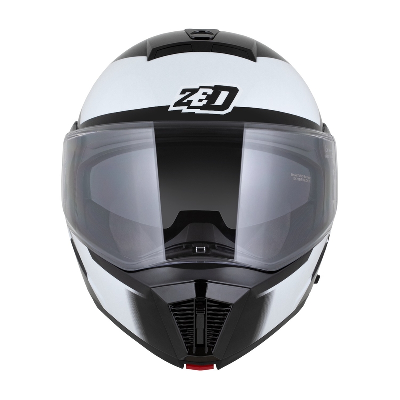 Casco moto apribile ZED F19 nero-bianco-grigio