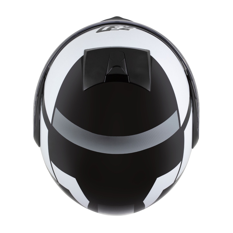 Casco moto apribile ZED F19 nero-bianco-grigio