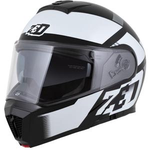 Casco moto apribile ZED F19 nero-bianco-grigio