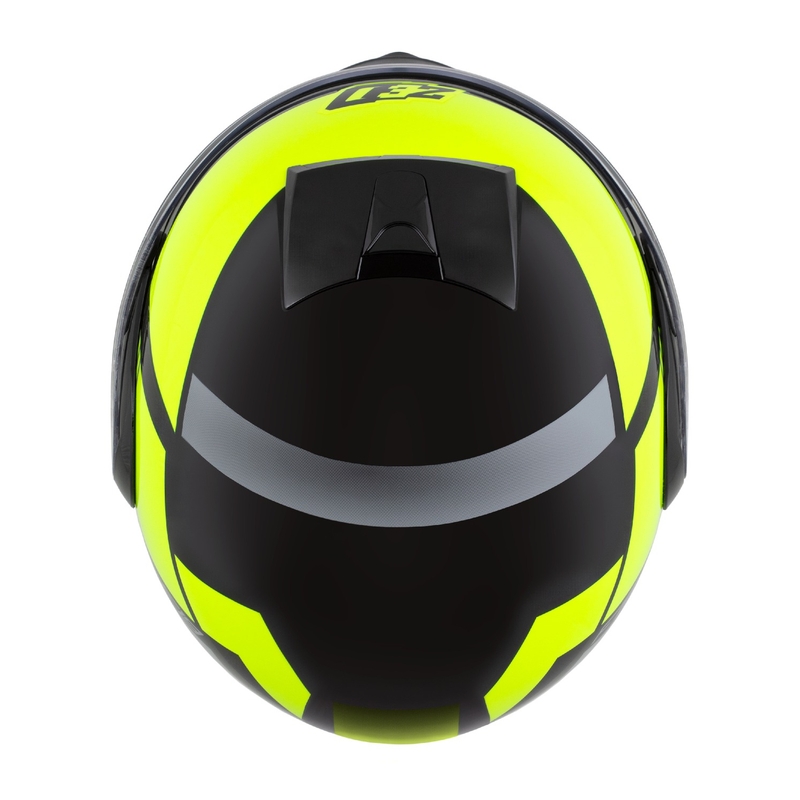 Casco moto apribile ZED F19 nero-giallo fluo