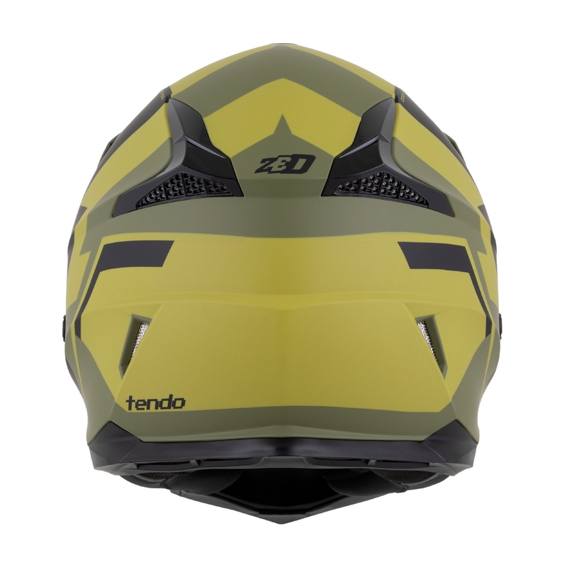 Casco motocross da bambino ZED X1.9 Tendo verde scuro-verde chiaro