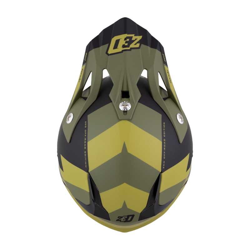 Casco motocross da bambino ZED X1.9 Tendo verde scuro-verde chiaro