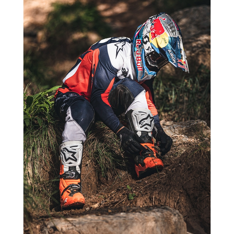 Stivali moto Alpinestars Tech 10 Enduro arancione fluo-nero-bianco