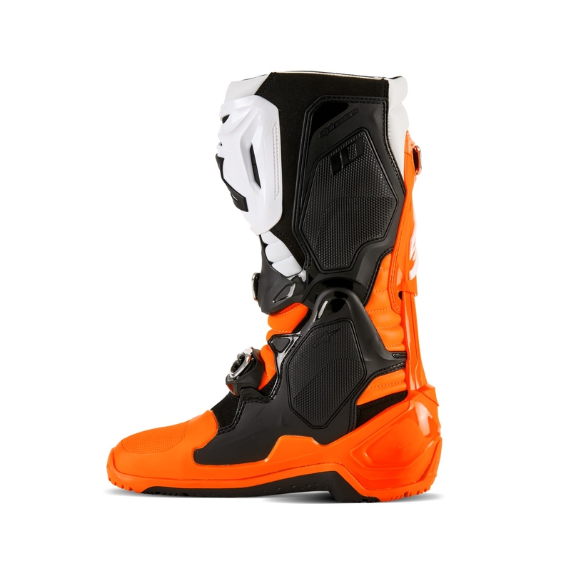 Stivali moto Alpinestars Tech 10 Enduro arancione fluo-nero-bianco