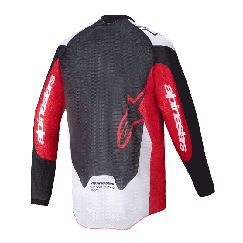 Maglia motocross Alpinestars PRO-Dura nero-rosso-bianco