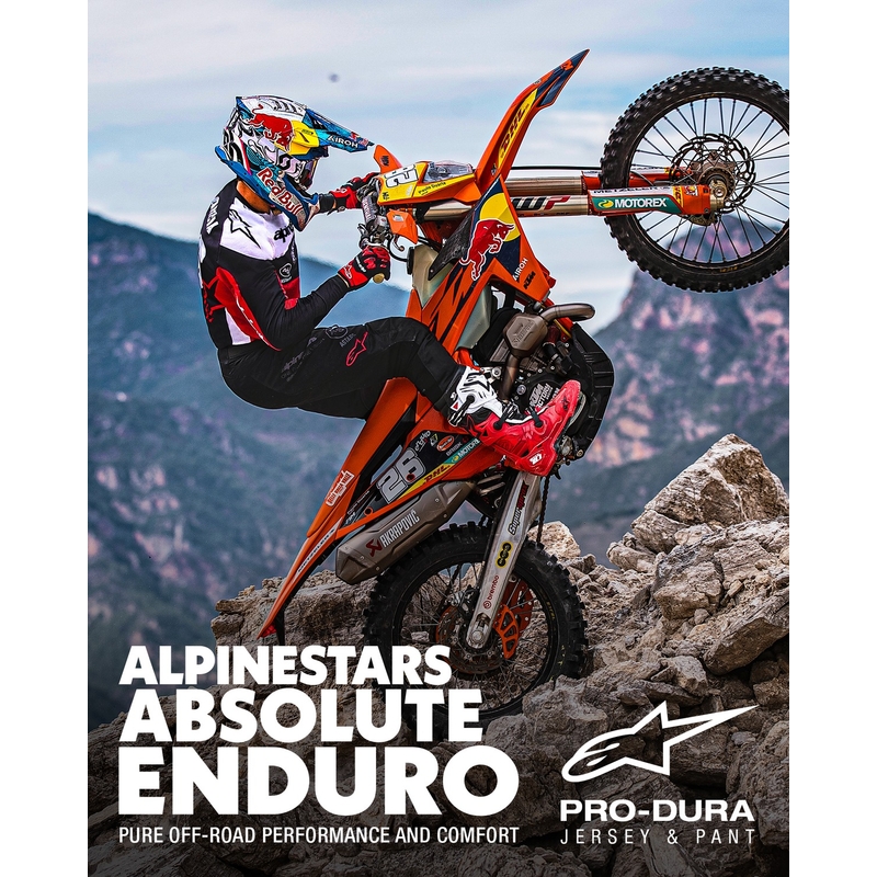 Maglia motocross Alpinestars PRO-Dura nero-rosso-bianco