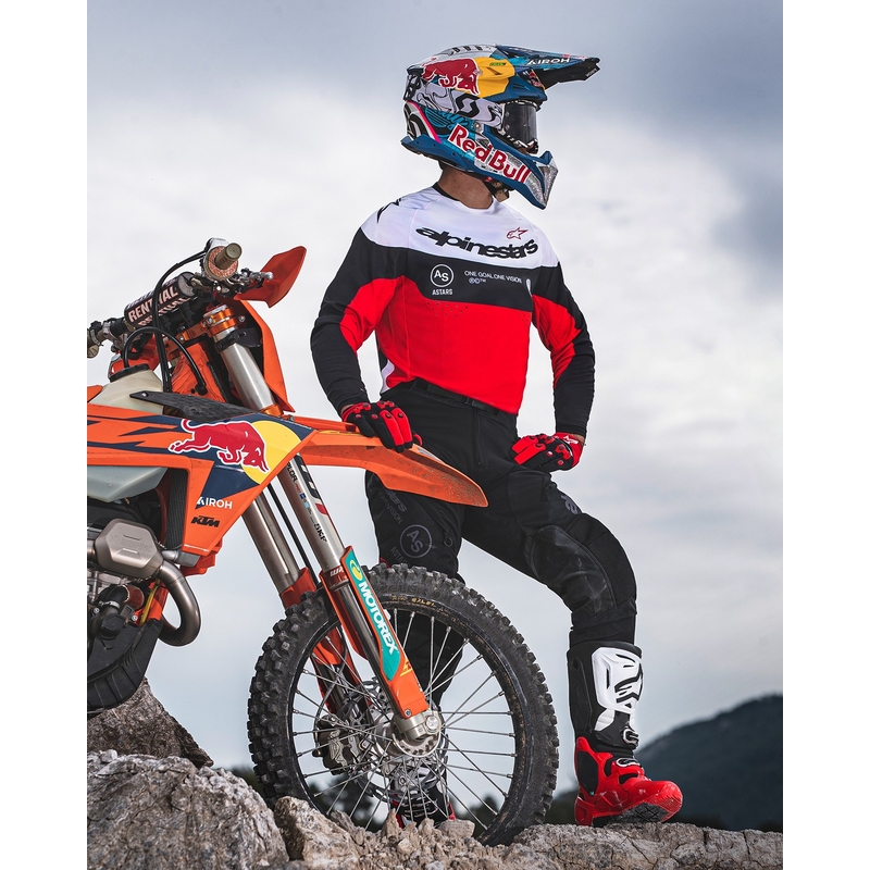 Maglia motocross Alpinestars PRO-Dura nero-rosso-bianco
