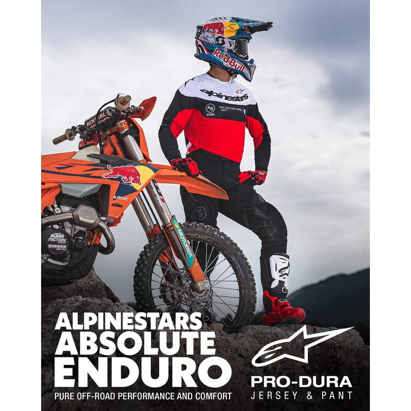 Maglia motocross Alpinestars PRO-Dura nero-rosso-bianco