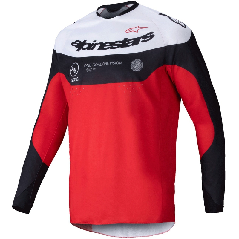 Maglia motocross Alpinestars PRO-Dura nero-rosso-bianco
