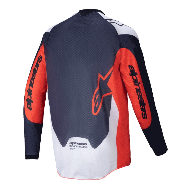 Maglia motocross Alpinestars PRO-Dura blu-arancio-bianco