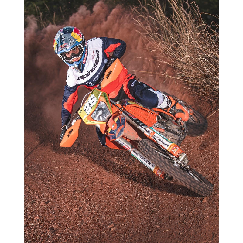Pantaloni motocross Alpinestars PRO-Dura blu-arancio-bianco