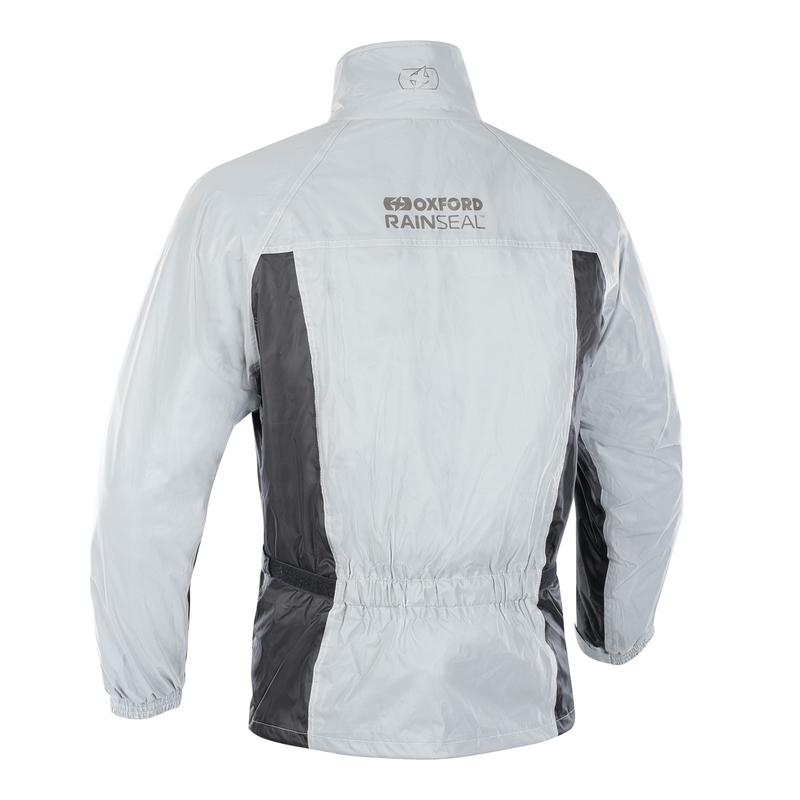 Giacca impermeabile Oxford Rain Seal di colore grigio riflettente