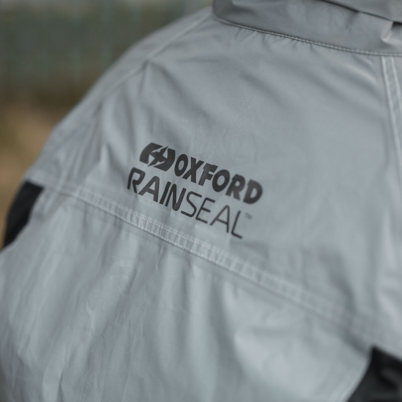Giacca impermeabile Oxford Rain Seal di colore grigio riflettente