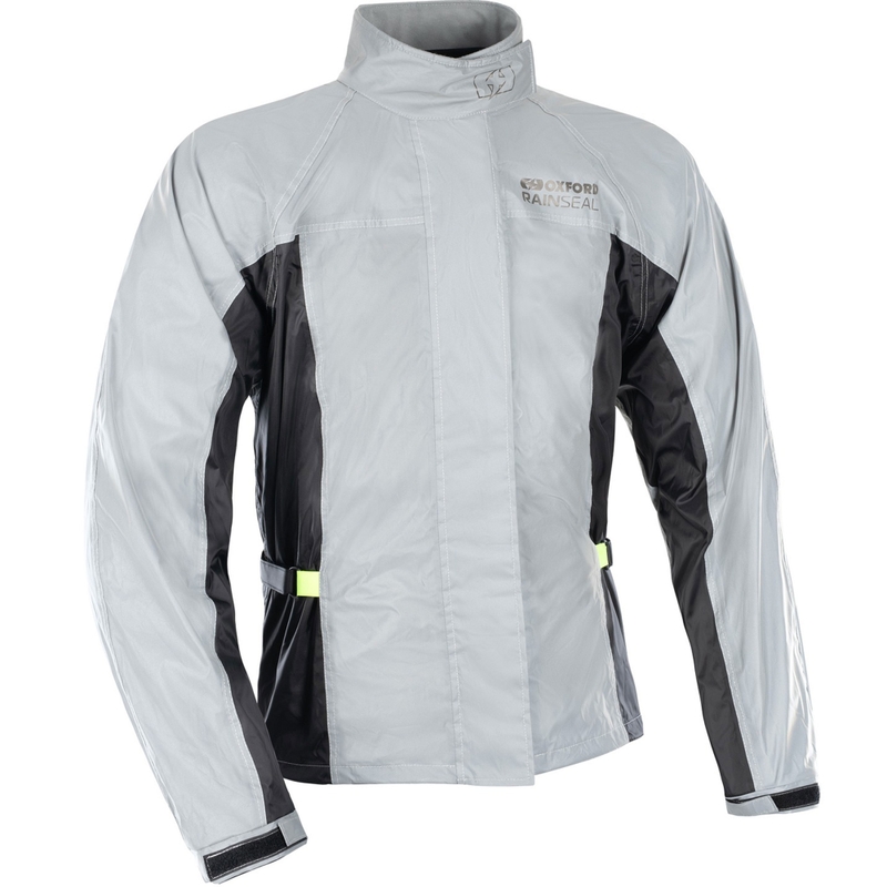 Giacca impermeabile Oxford Rain Seal di colore grigio riflettente