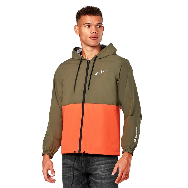 Giacca Alpinestars Speeded Windbreaker verde-arancio