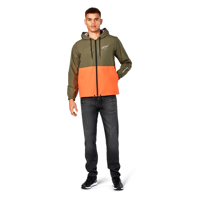 Giacca Alpinestars Speeded Windbreaker verde-arancio