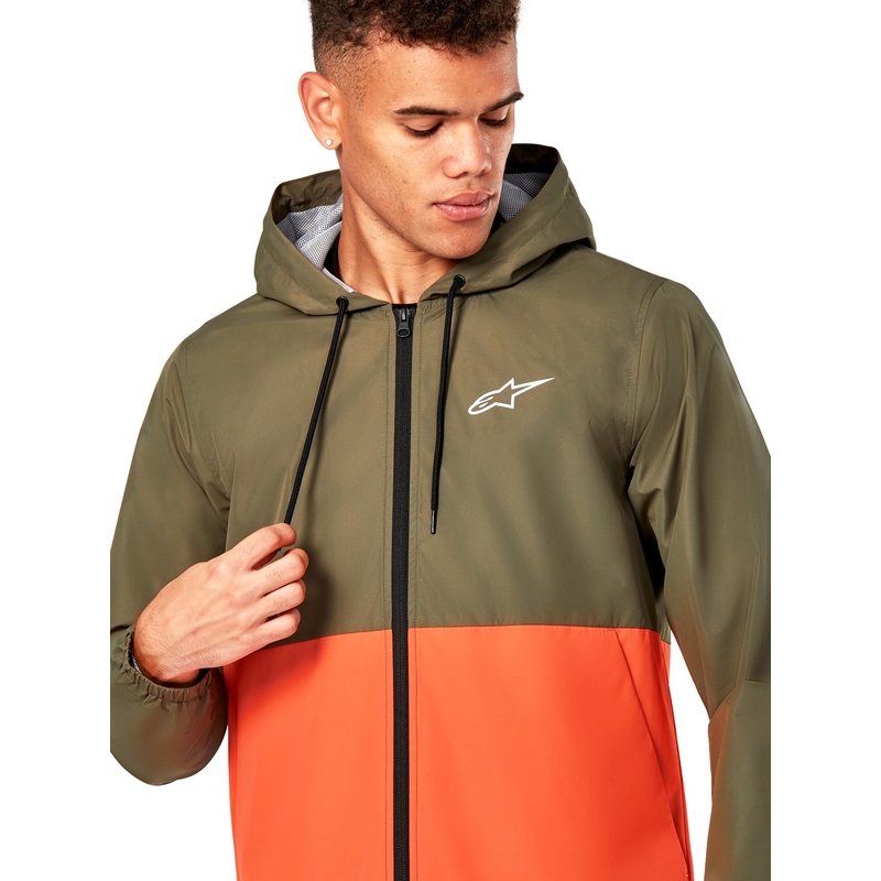 Giacca Alpinestars Speeded Windbreaker verde-arancio