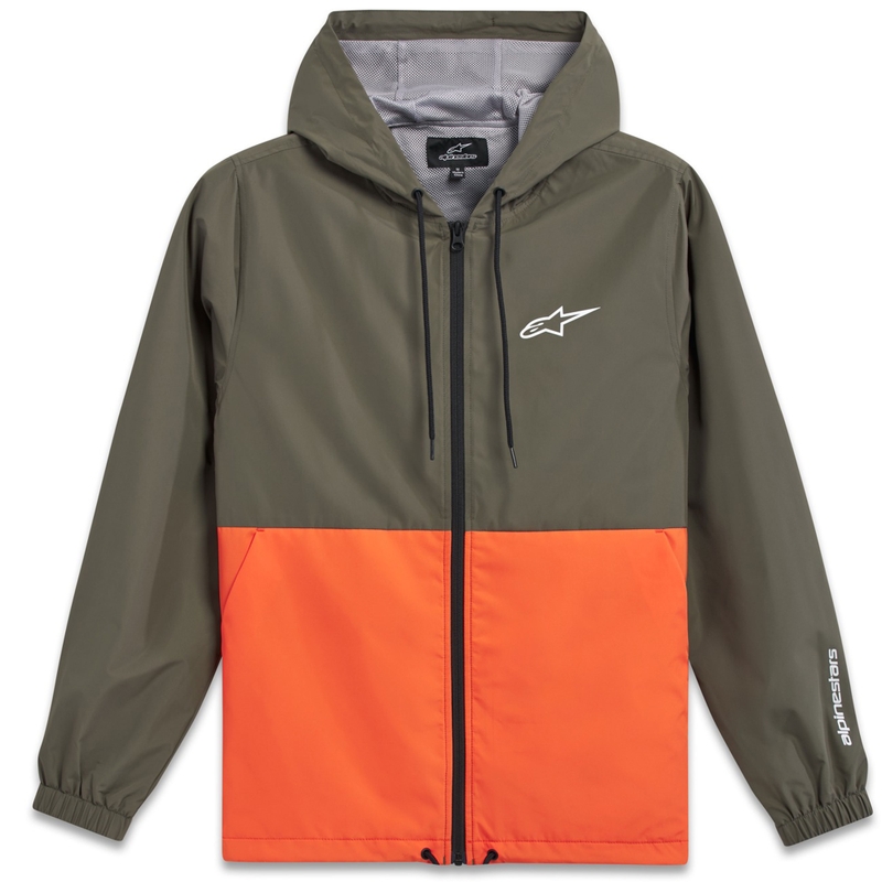 Giacca Alpinestars Speeded Windbreaker verde-arancio