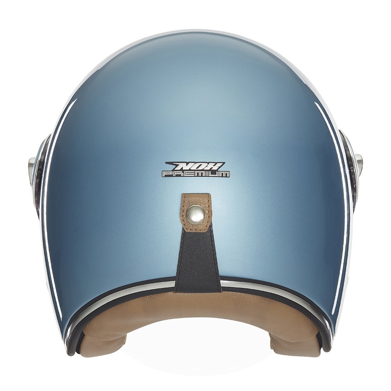 Casco moto aperto Nox Premium Heritage turchese