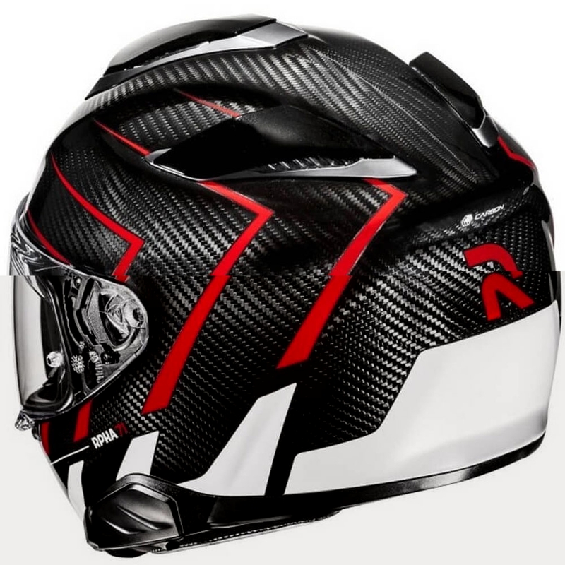 Casco integrale da moto HJC RPHA 71 CARBON Cano MC1 nero-rosso-bianco