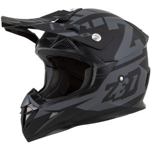 Casco moto motocross ZED X1.9 Targa grigio opaco-nero
