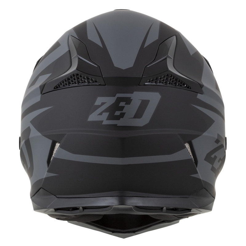 Casco da motocross ZED X1.9D Targa per bambini Grigio opaco-Nero