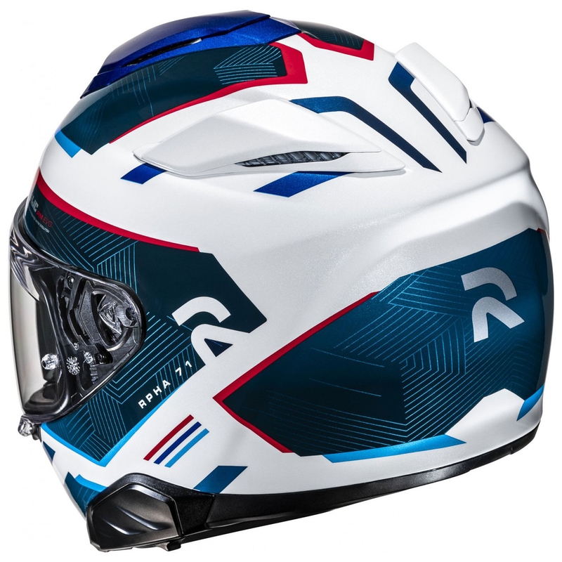 Casco moto integrale HJC RPHA 71 Ellon MC21 bianco-blu-rosso