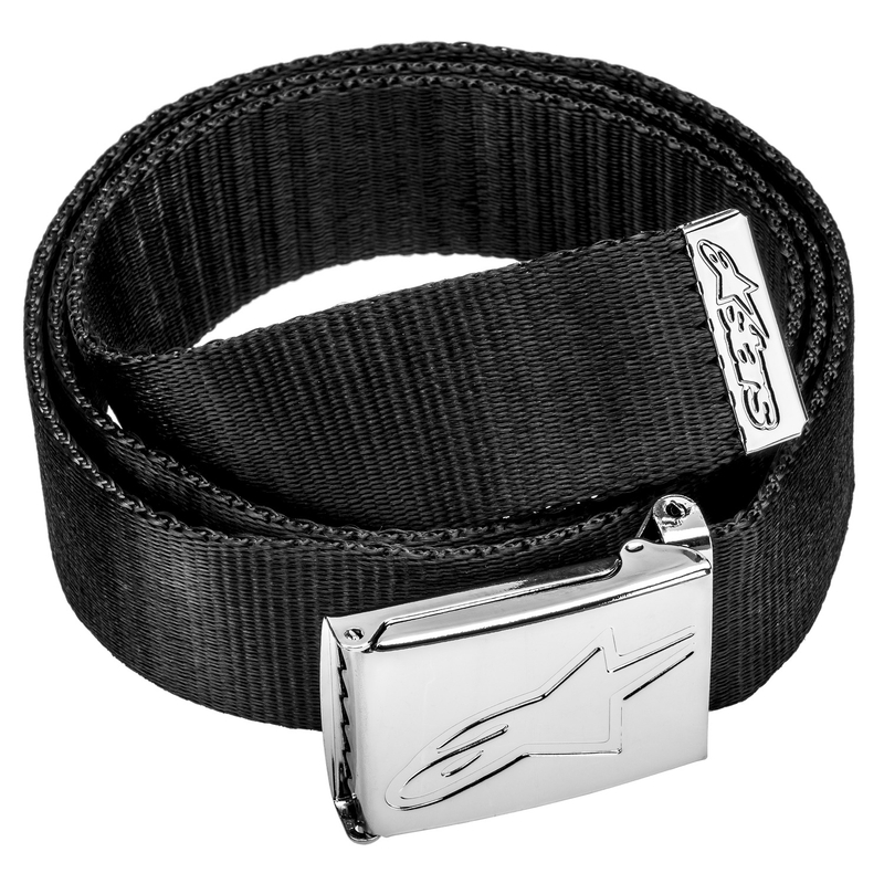 Cintura Alpinestars Ageless Web nera con fibbia cromata