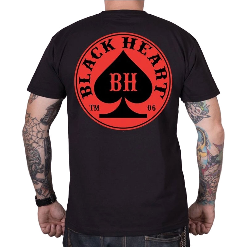 T-shirt nera di Black Heart Ace