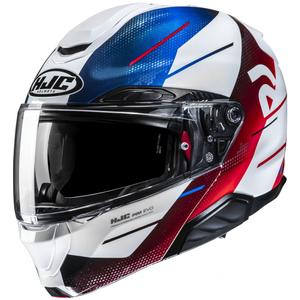 Casco moto apribile HJC RPHA 91 Blat MC21 bianco-blu-rosso