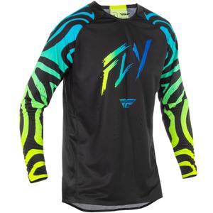 Maglia motocross FLY Racing Evolution nero-blu-giallo fluo