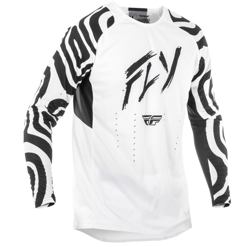 Maglia motocross FLY Racing Evolution bianco-nera