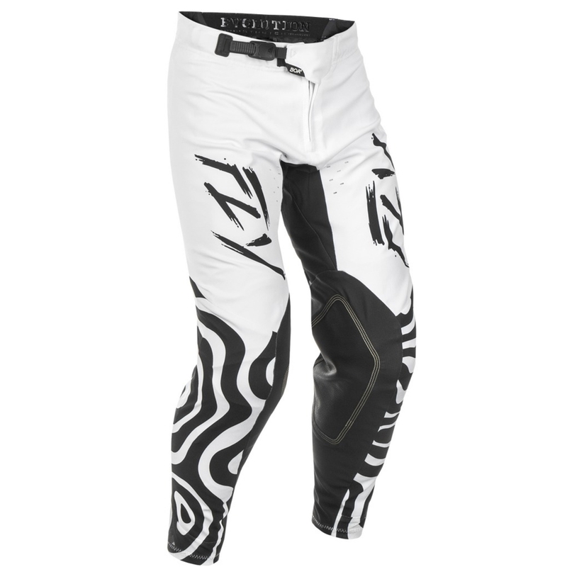 Pantaloni motocross FLY Racing Evolution bianco-nero