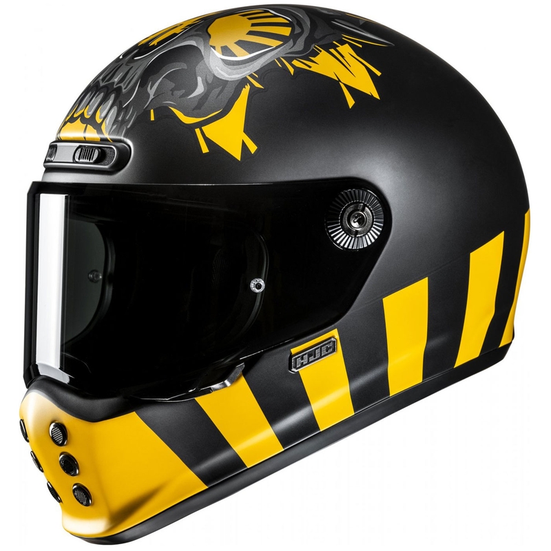 Casco moto integrale HJC V10 Crania MC3SF nero-giallo