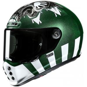Casco moto integrale HJC V10 Crania MC4 verde-bianco
